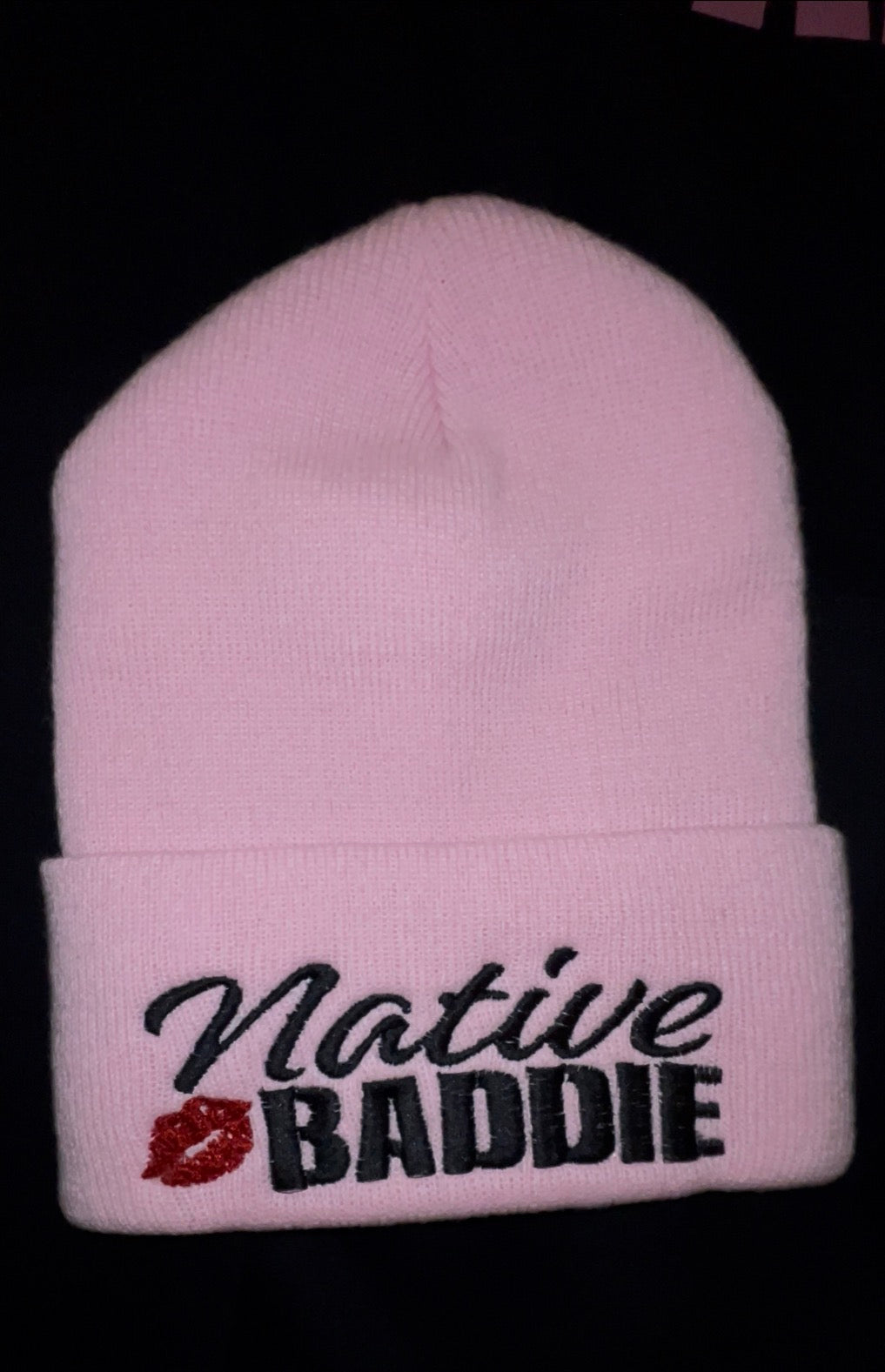 Native Baddie Beanie Pink